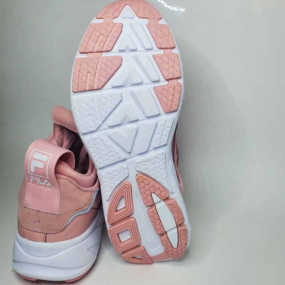 FILA AMORE LOW TRAINERS RUNNING SPORT SNEAKERS WOMEN SHOES PINK/WHITE SIZE 10 - Picture 12 of 13